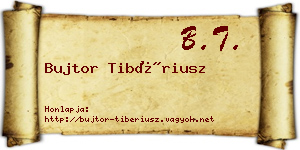 Bujtor Tibériusz névjegykártya